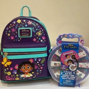 NWT Disney Encanto Loungefly Backpack & travel art set